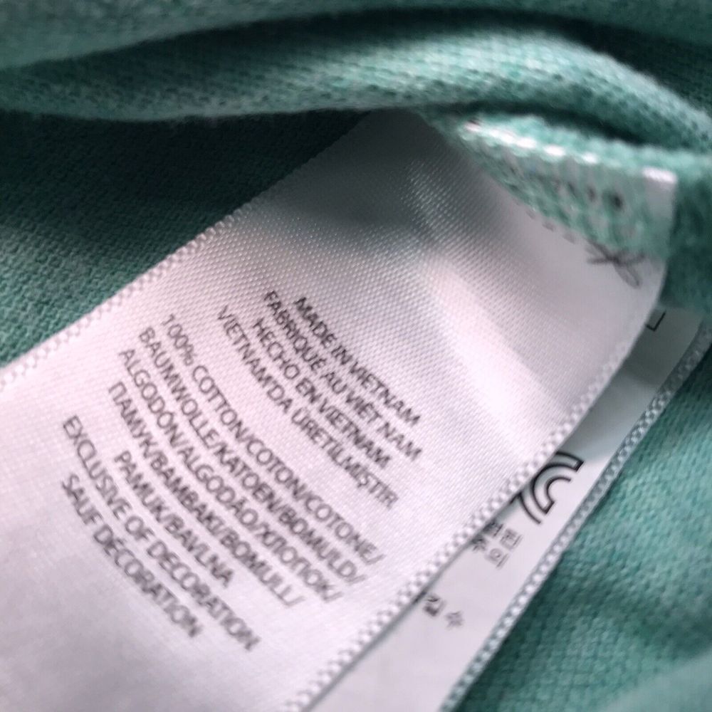 Polo Ralph Lauren Clasic fit mens Large short sleeve shirt Green Purple pony - Picture 7 of 7